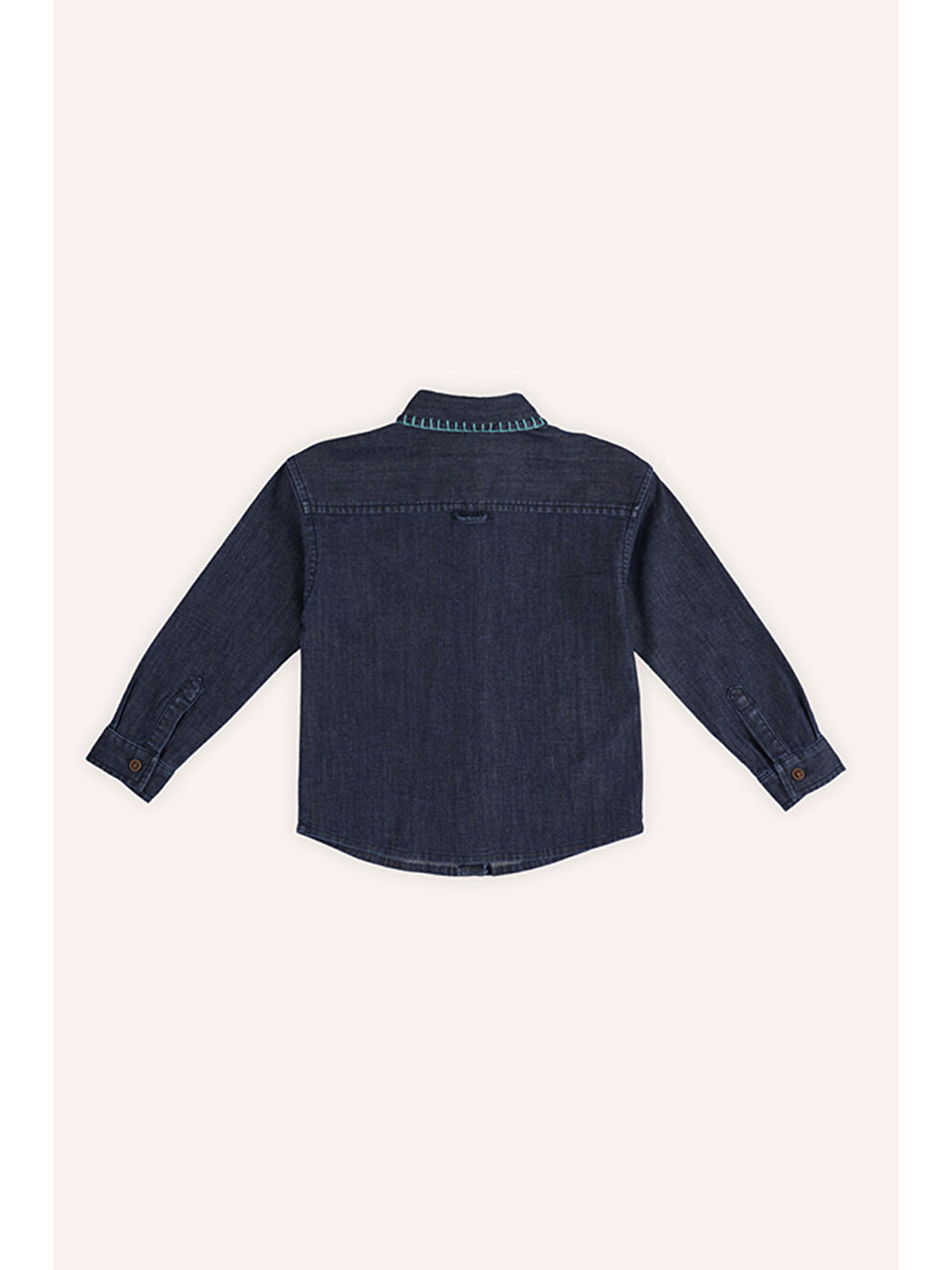 Kız Çocuk Lacivert Jean Gömlek-5