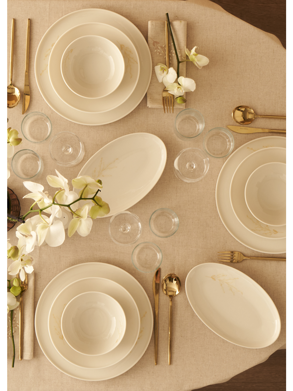 Exclusive Selection Porselen 29 Parça 6 Kişilik Yemek Takımı Beyaz