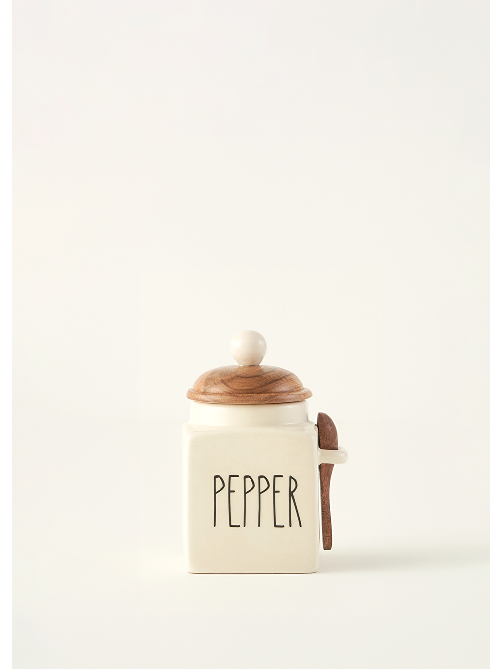 Ekru Pepper Seramik Kavanoz Krem (330 Ml)