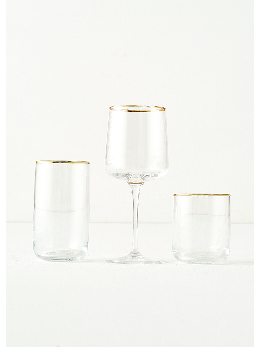 Sarı Premium Bardak-kadeh Set 18'li Gold