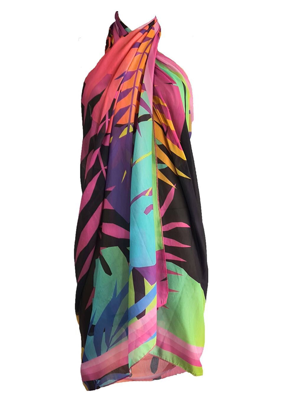 Pembe Amara Fil Desen Pareo-2