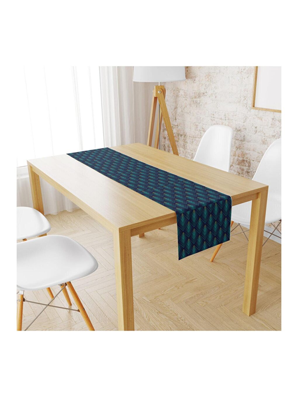 Karışık Kadife Kumaş Renkli Geometrik Runnur Modeli 937 40x140 cm