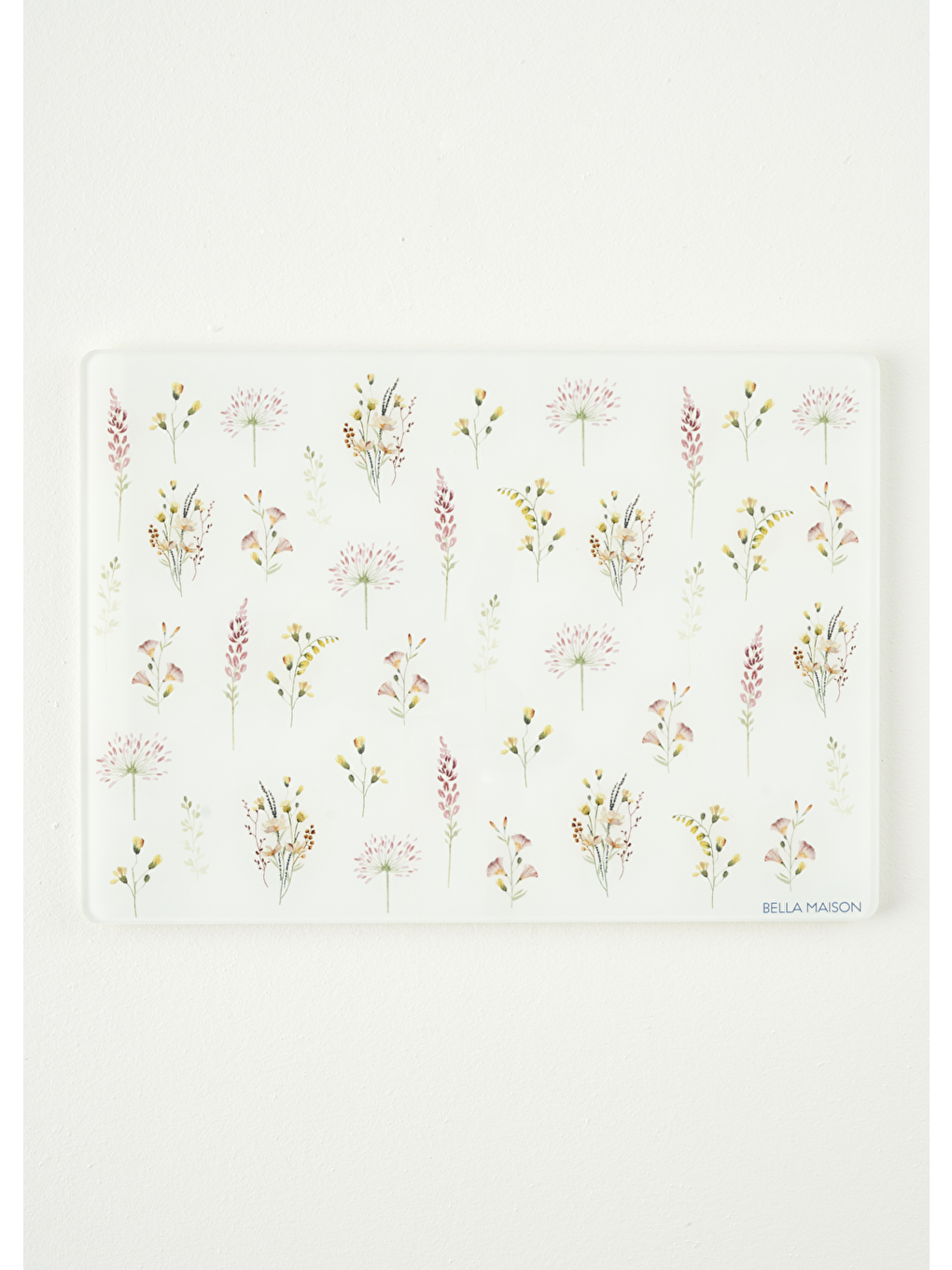 Karışık Flores Cam Kesme Tahtası (35x25 Cm)