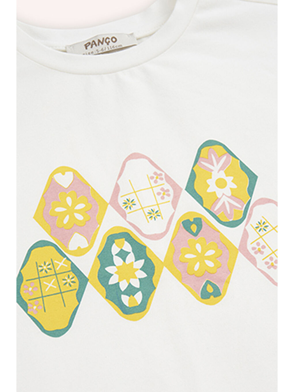 Kız Çocuk Baskılı Sarı Tişört-3