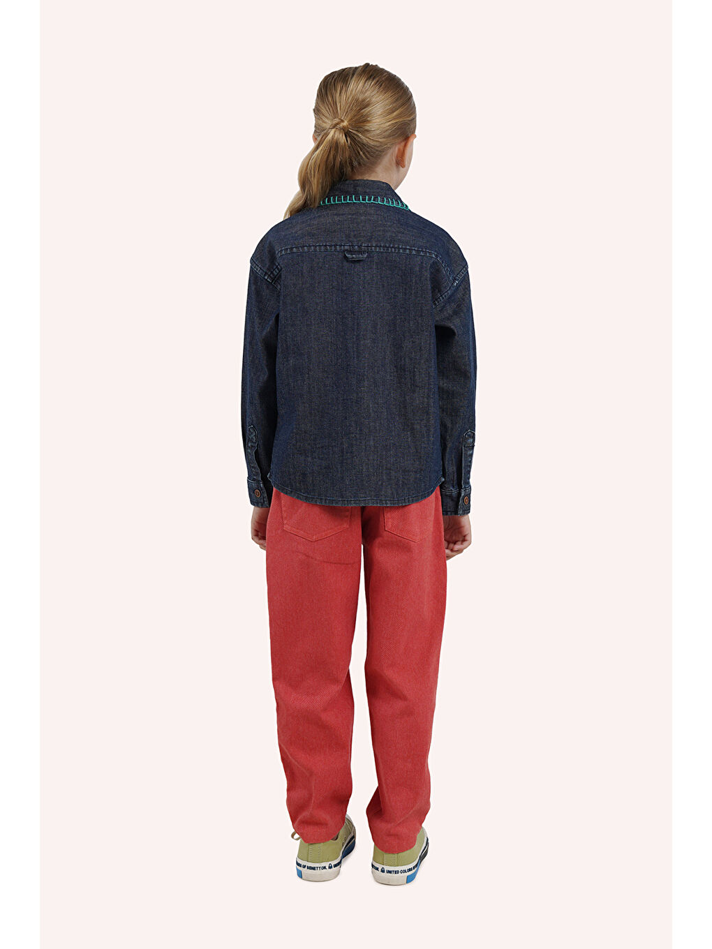 Kahverengi Kız Çocuk Kiremit Pantolon-1