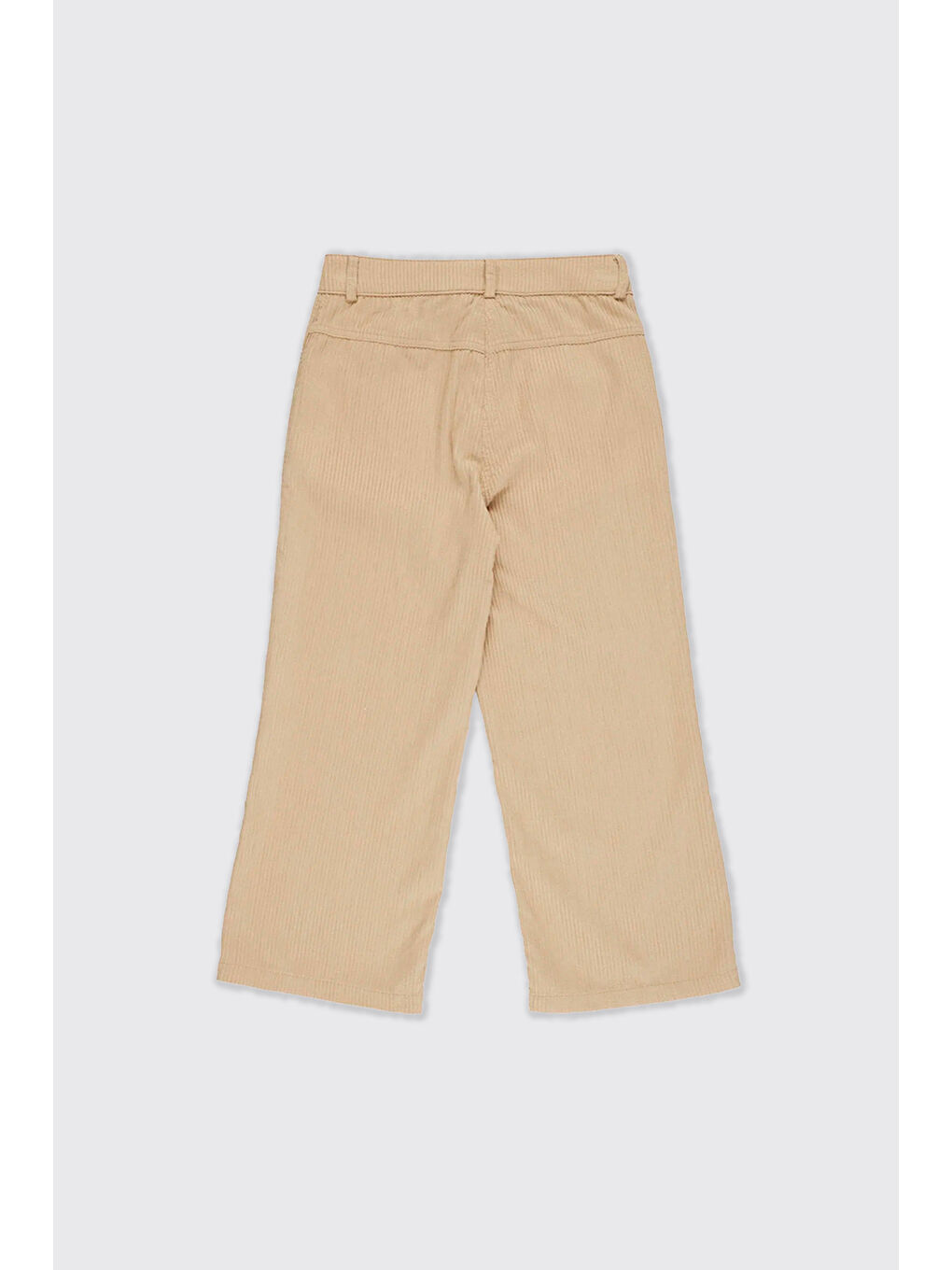 Kız Çocuk Düğmeli Bej Pantolon-1