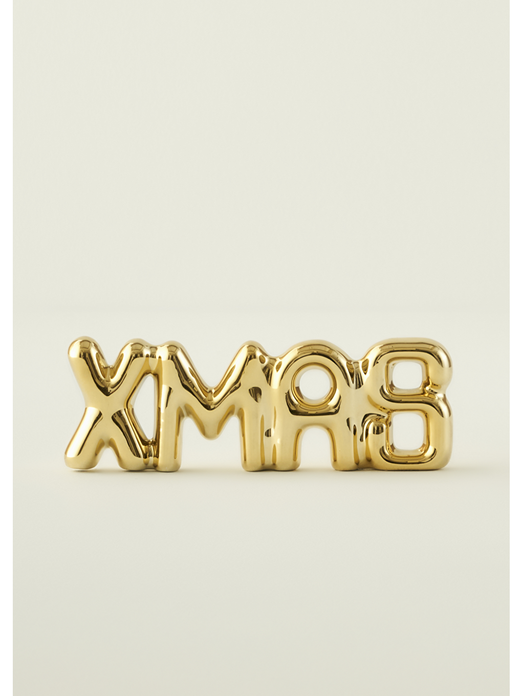 Sarı Xmas Yılbaşı Dekoratif Obje Gold (18x2x6 Cm)