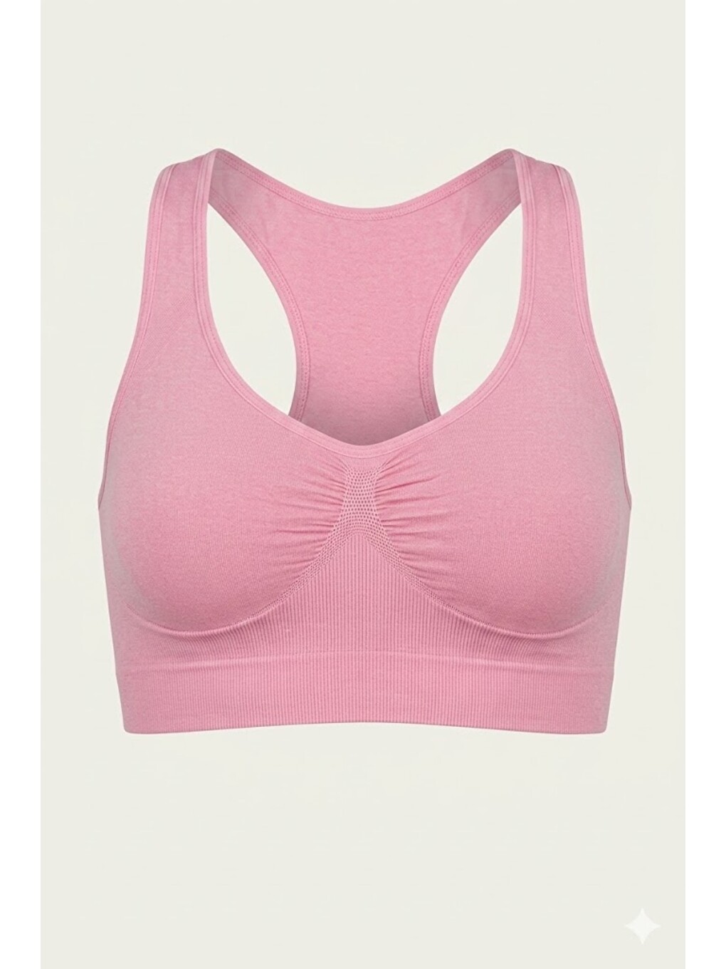 C14001 Dikişsiz Sporcu Büstiyer Pembe Neon