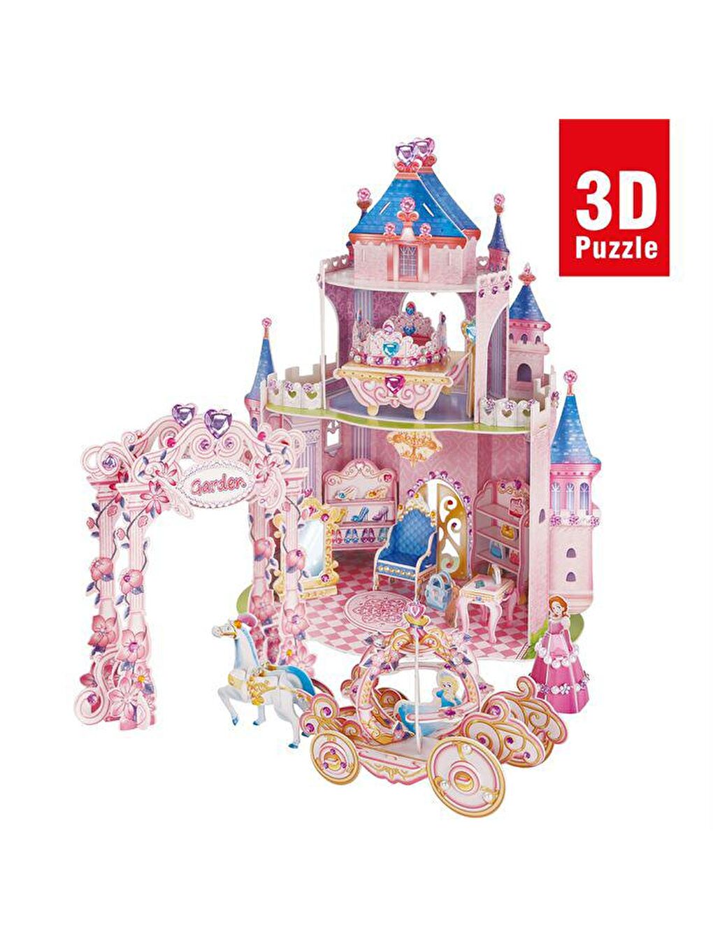 Cubic Fun Karışık 3D Puzzle Prenses Gizli Bahçe Şatosu