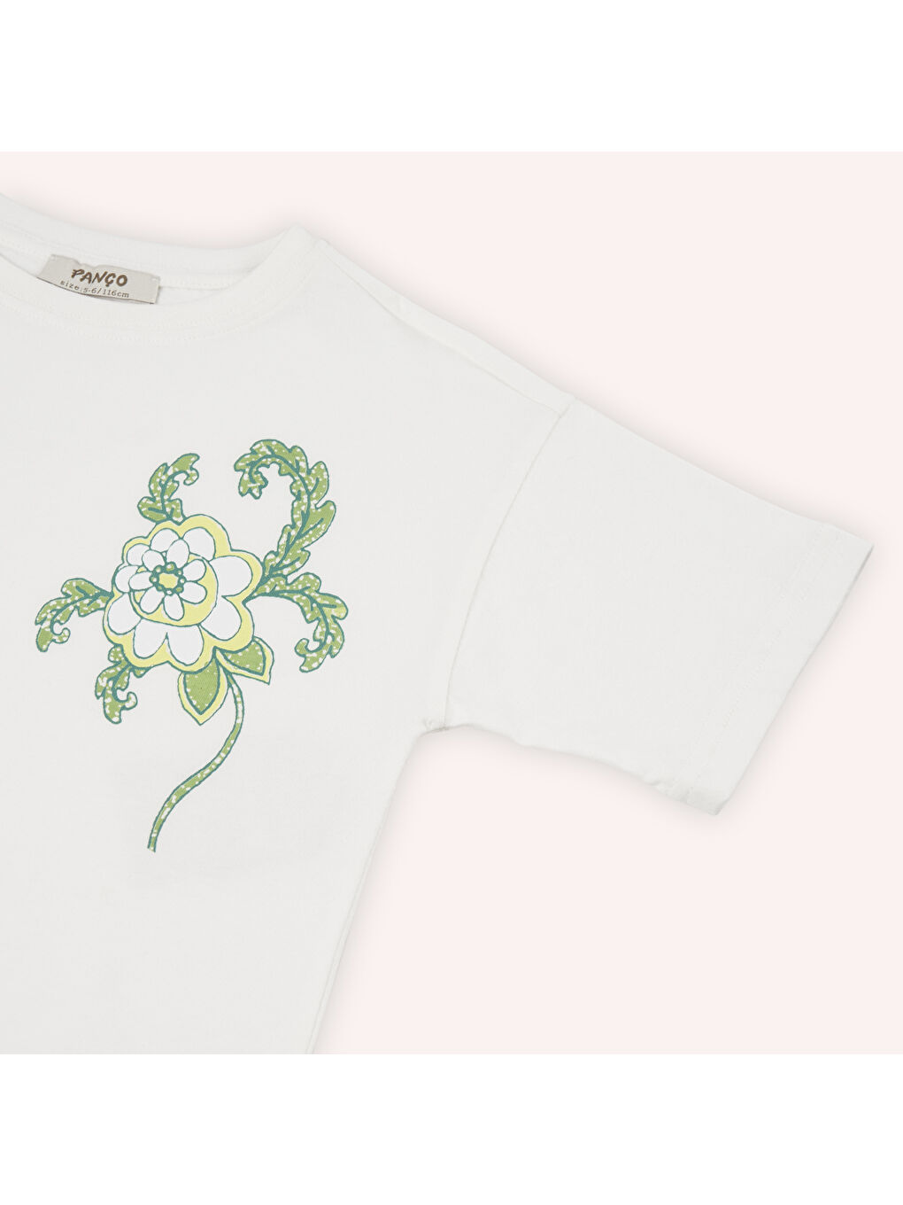 Kız Çocuk Baskılı Beyaz Tişört-2