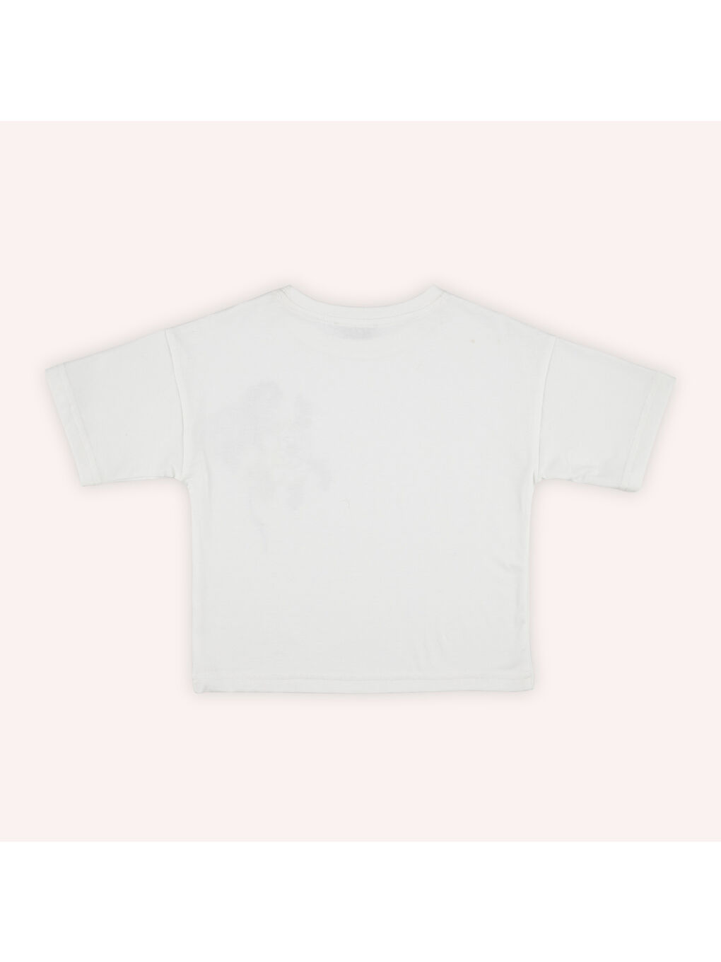Kız Çocuk Baskılı Beyaz Tişört-3