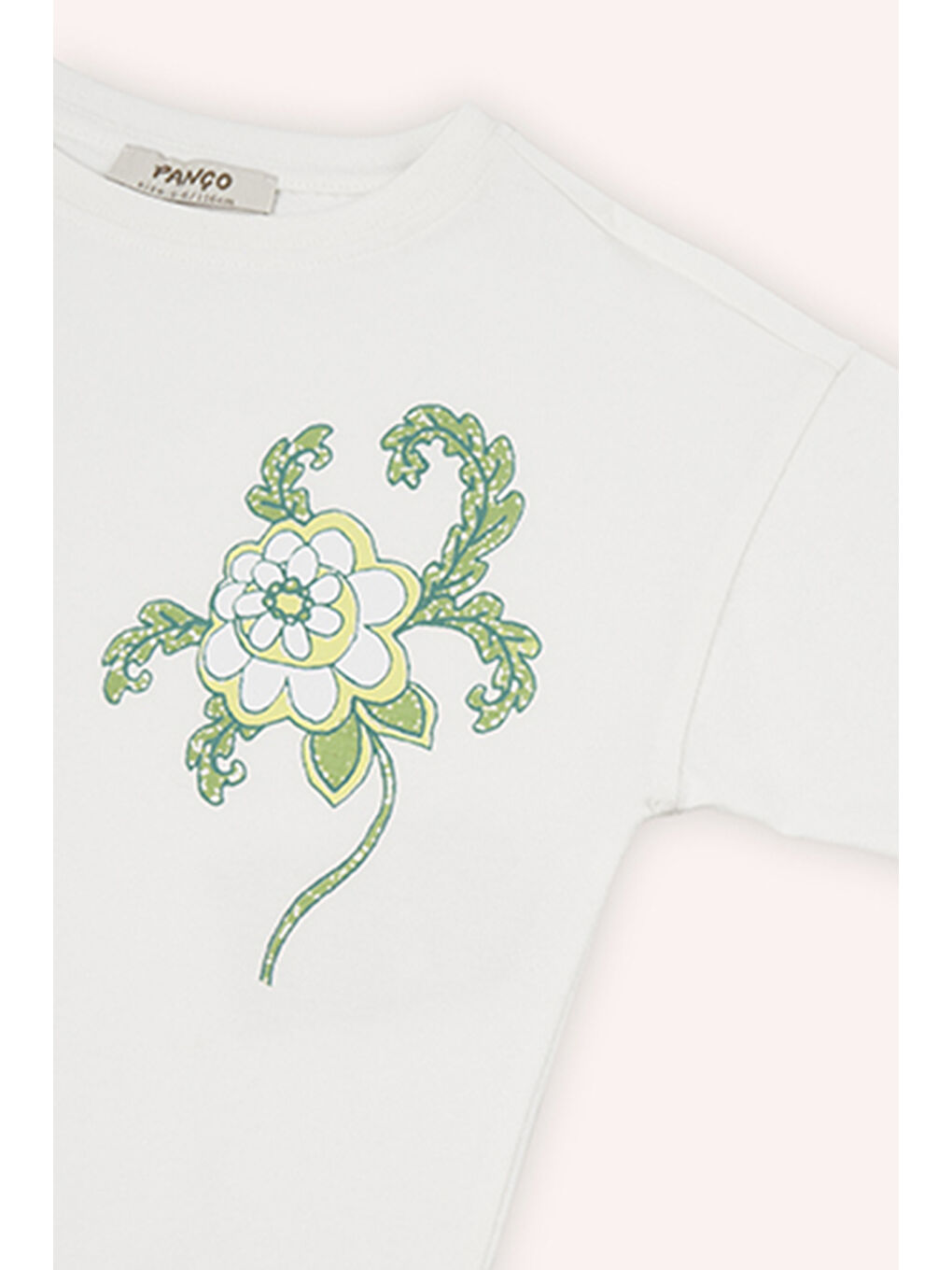 Kız Çocuk Baskılı Beyaz Tişört-5