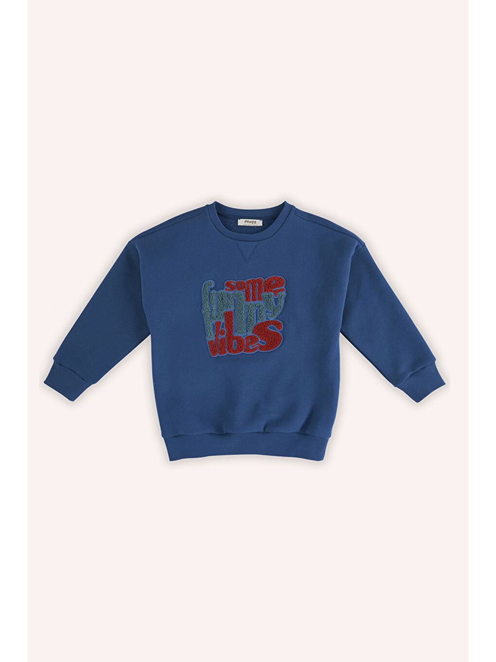 Erkek Çocuk Nakışlı İndigo Sweatshirt