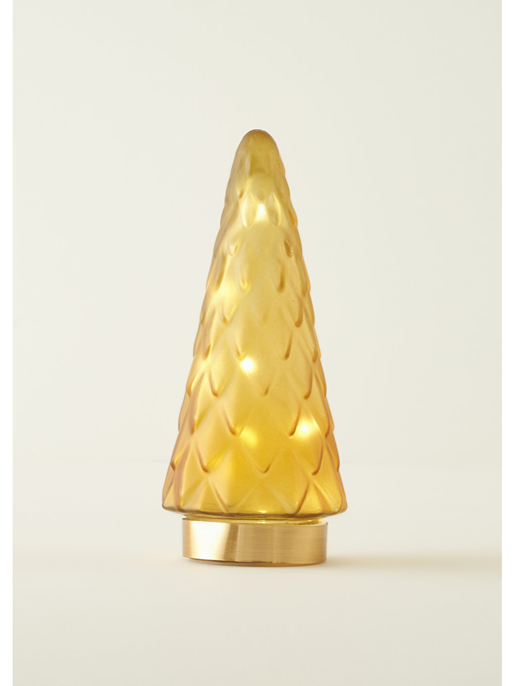 Pine Tree Yılbaşı Ledli Aydınlatma Sarı (24 Cm)