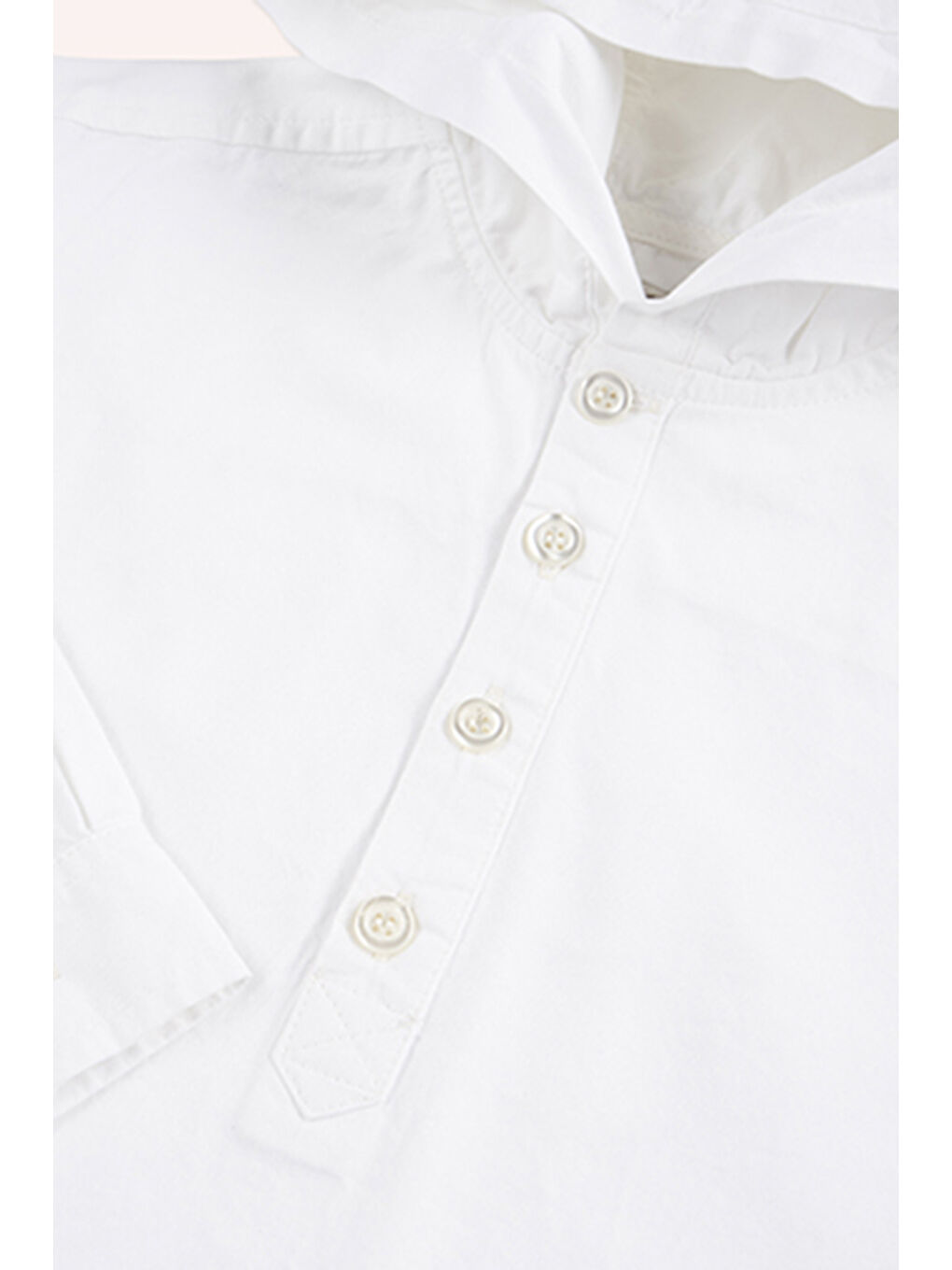 Erkek Çocuk Kapüşonlu Ekru Gömlek-4
