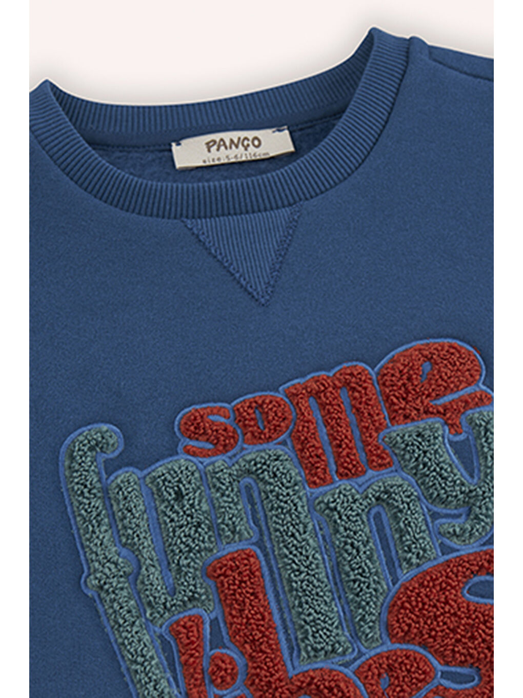 Erkek Çocuk Nakışlı İndigo Sweatshirt-2