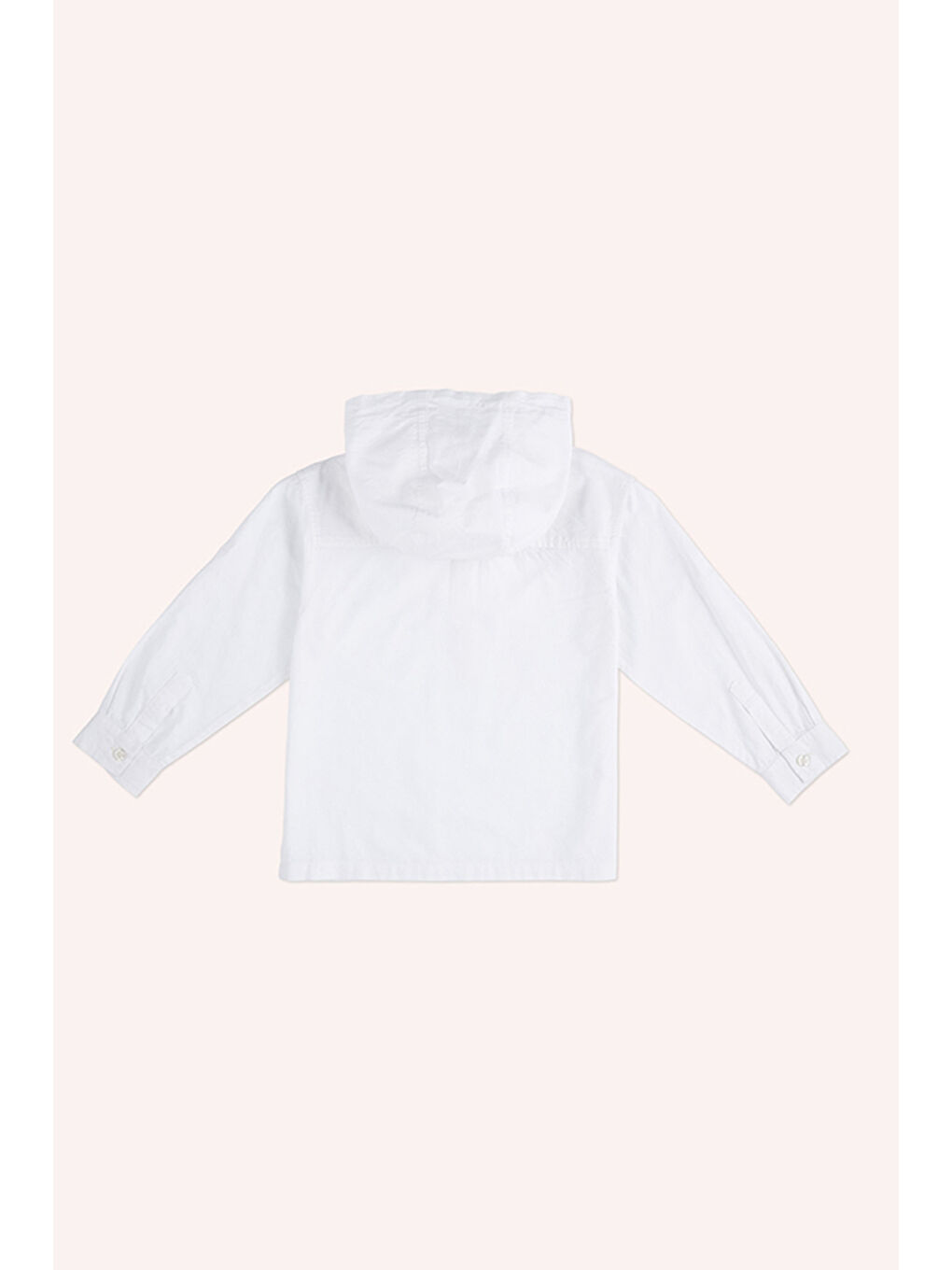 Erkek Çocuk Kapüşonlu Ekru Gömlek-5