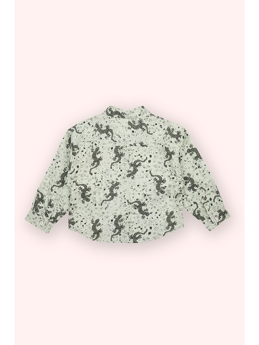 Erkek Bebek Baskılı Yeşil Gömlek-1