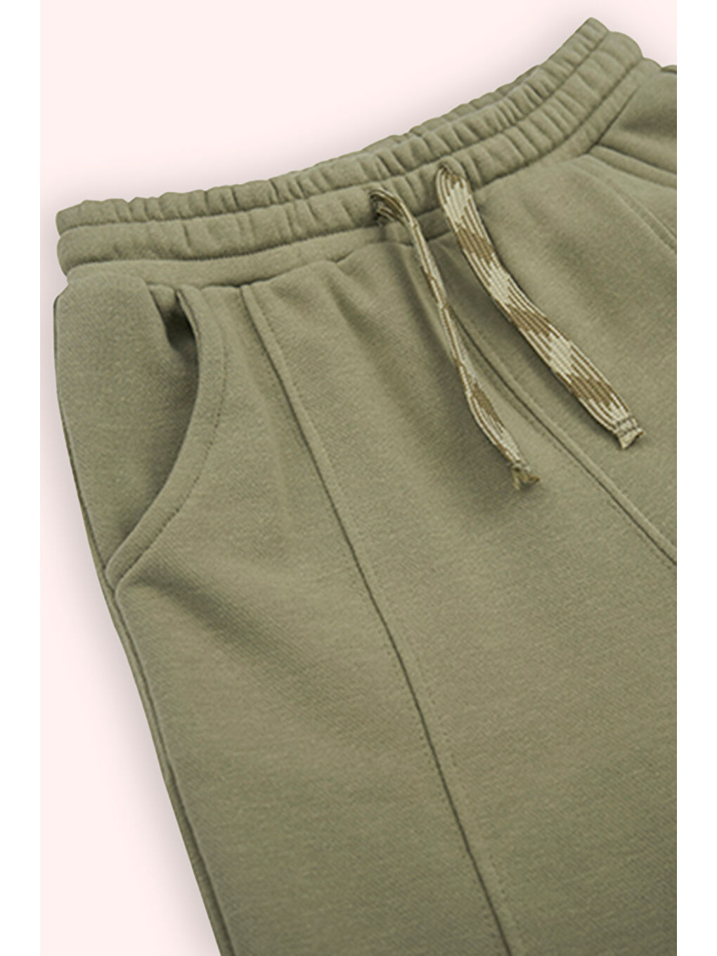 Erkek Bebek Paçası Lastikli Haki Eşofman Altı-2