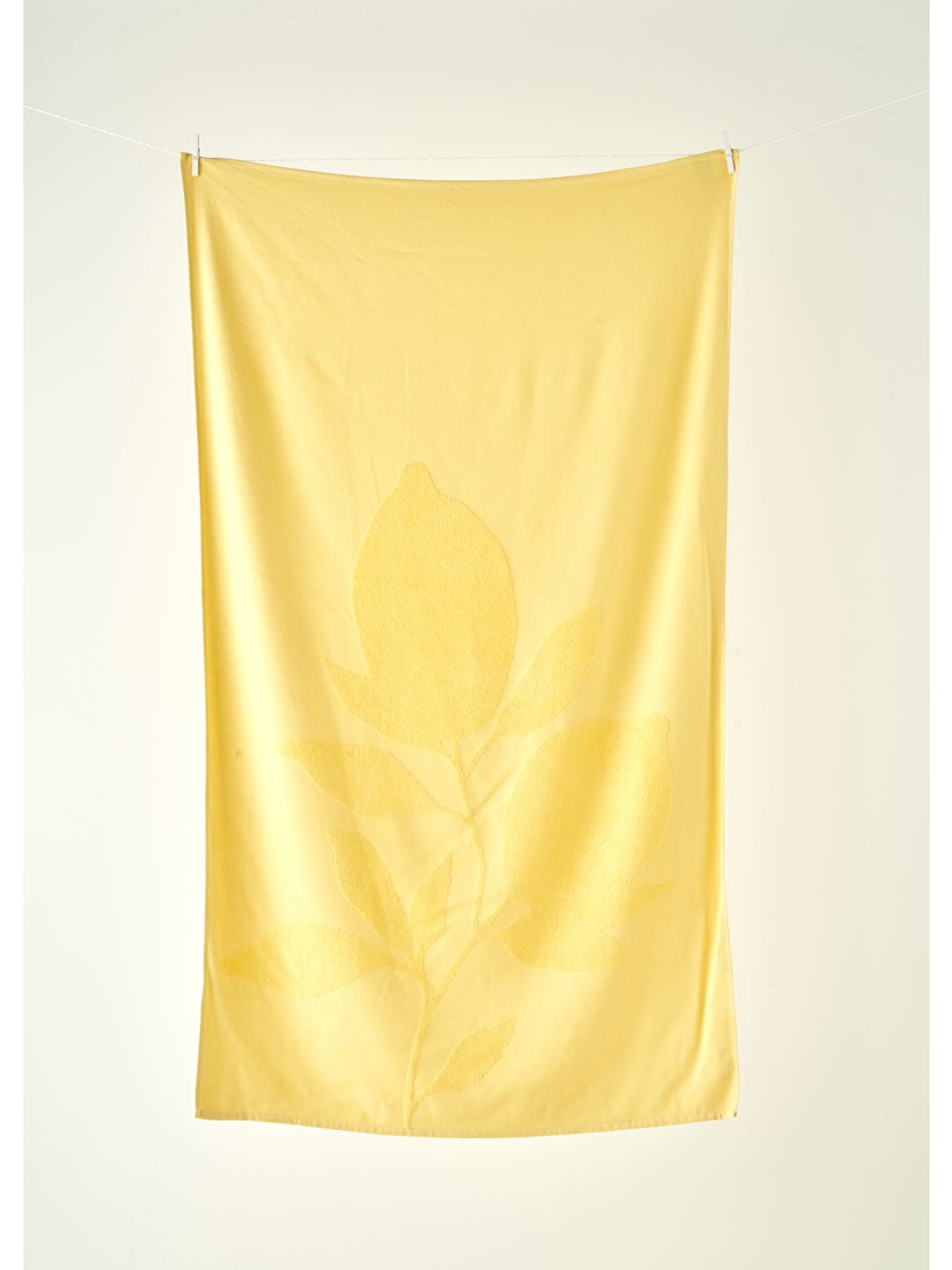 %100 Pamuk Lemoncello Plaj Havlusu Sarı (90x150 Cm)