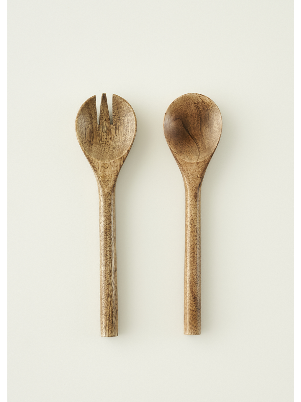 Wooden Mango Salata Servis Seti Kahverengi (28x7 Cm)