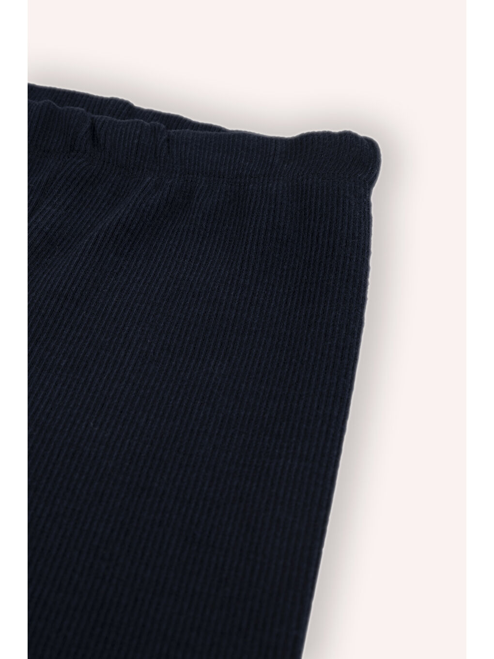 Kız Bebek Beli Lastikli Lacivert Grimelanj 2'li Tayt Seti-2