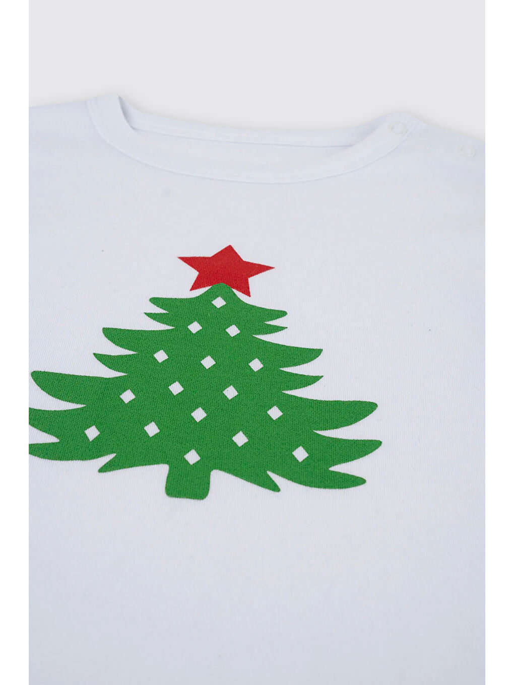 Yenidoğan Yılbaşı Konseptli Kırmızı Pijama Takımı-2