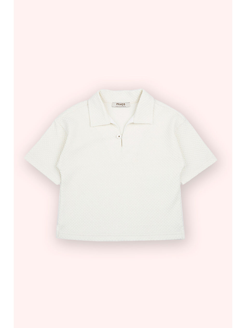 Erkek Bebek Ekru Polo Yaka Tişört