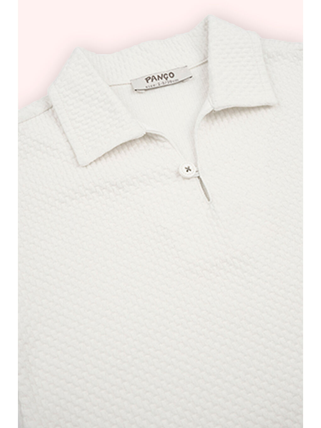 Erkek Bebek Ekru Polo Yaka Tişört-1