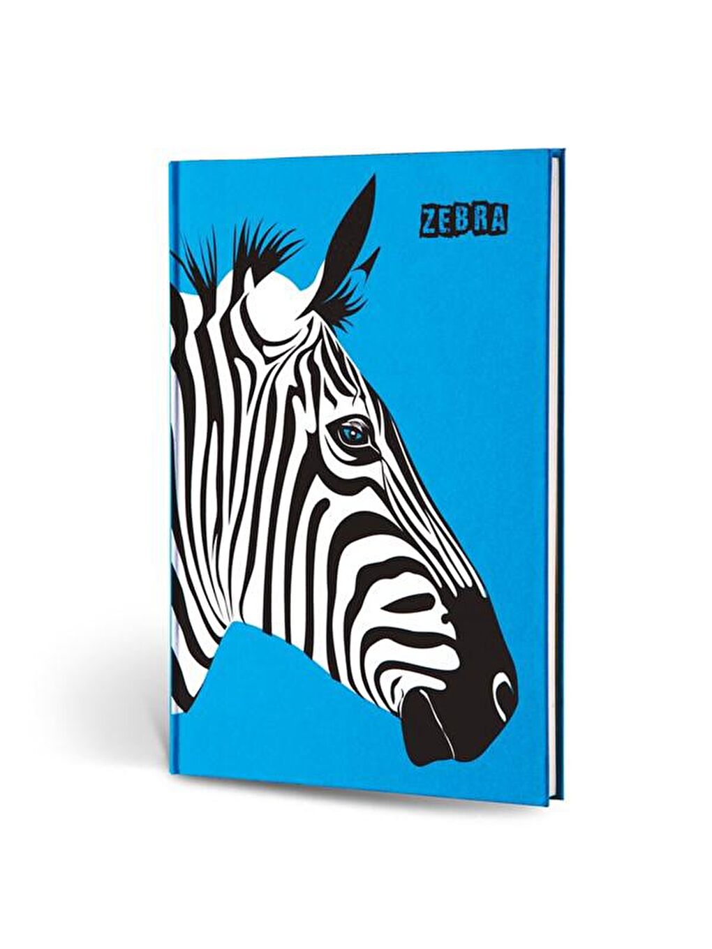 LE COLOR Mavi Hayvan Figürlü Dokulu Defter Çizgili Zebra