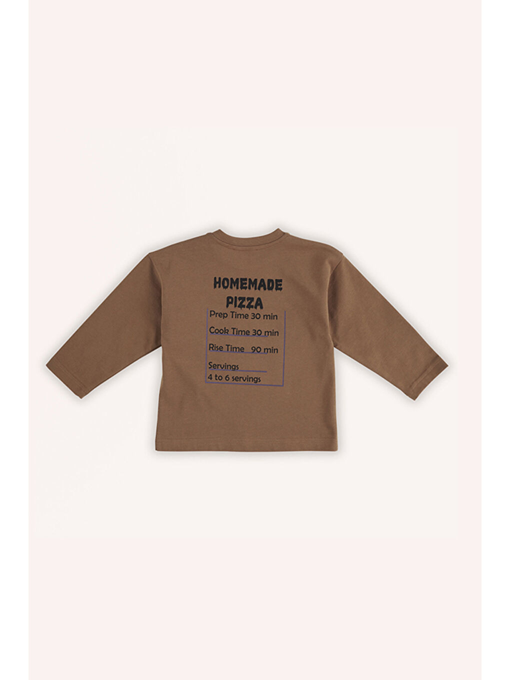 Kahverengi Erkek Bebek Uzun Kollu Camel Tişört-1