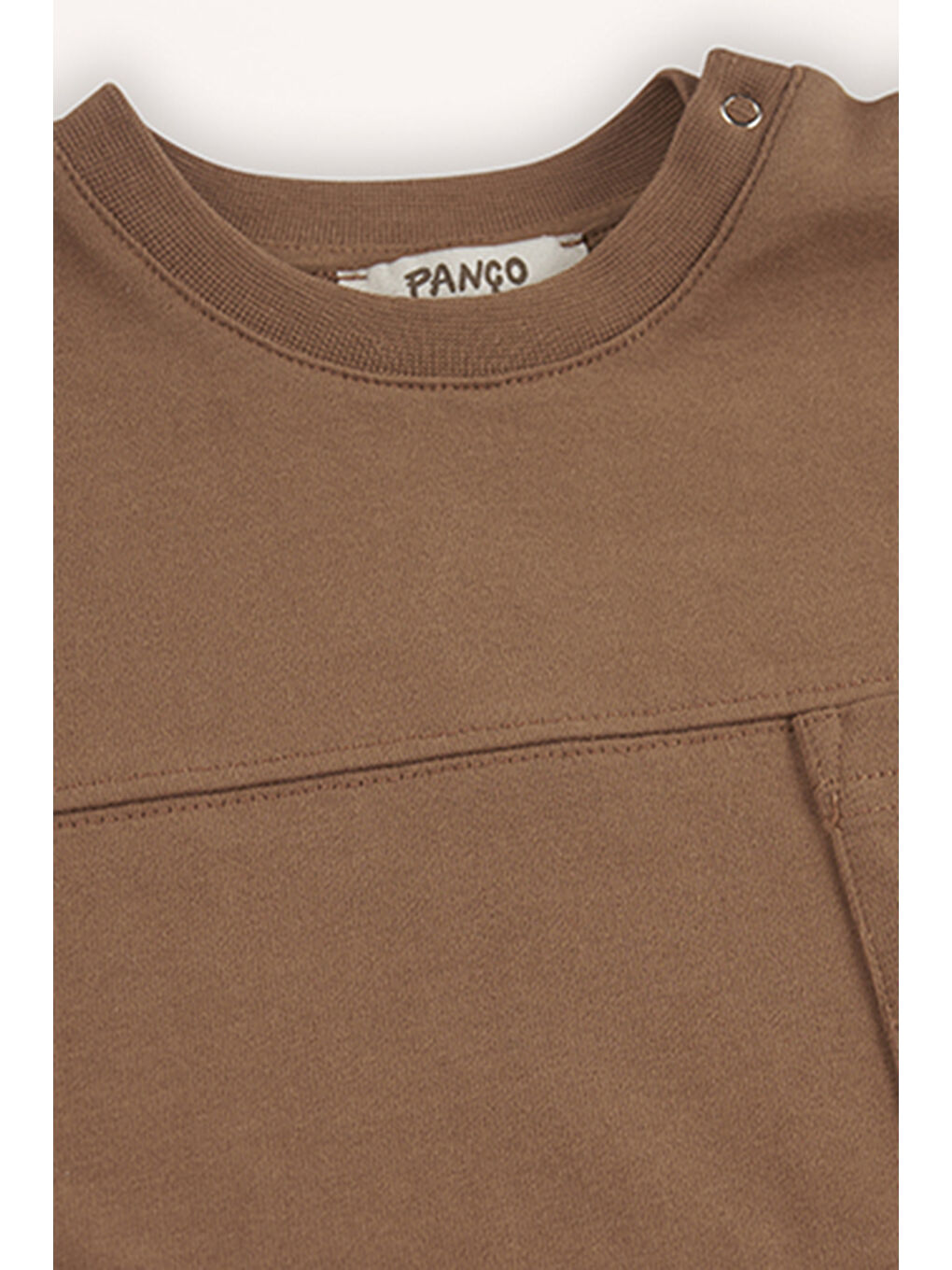 Kahverengi Erkek Bebek Uzun Kollu Camel Tişört-2