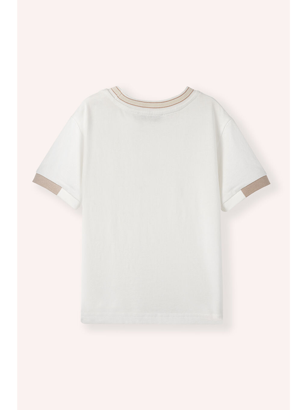 Erkek Bebek Kısa Kollu Bej Tişört-2