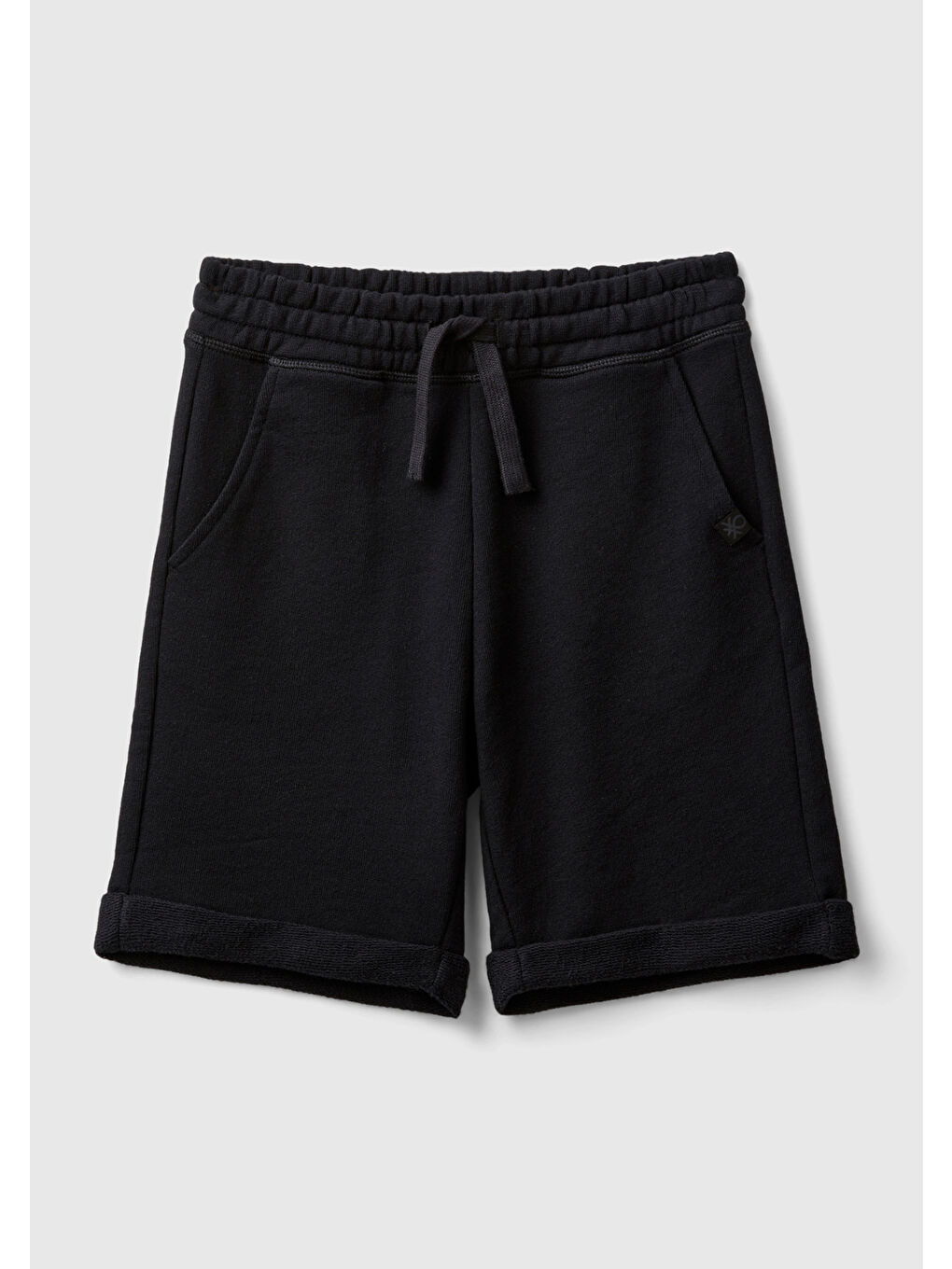 Erkek Çocuk Siyah Logolu Sweat Şort