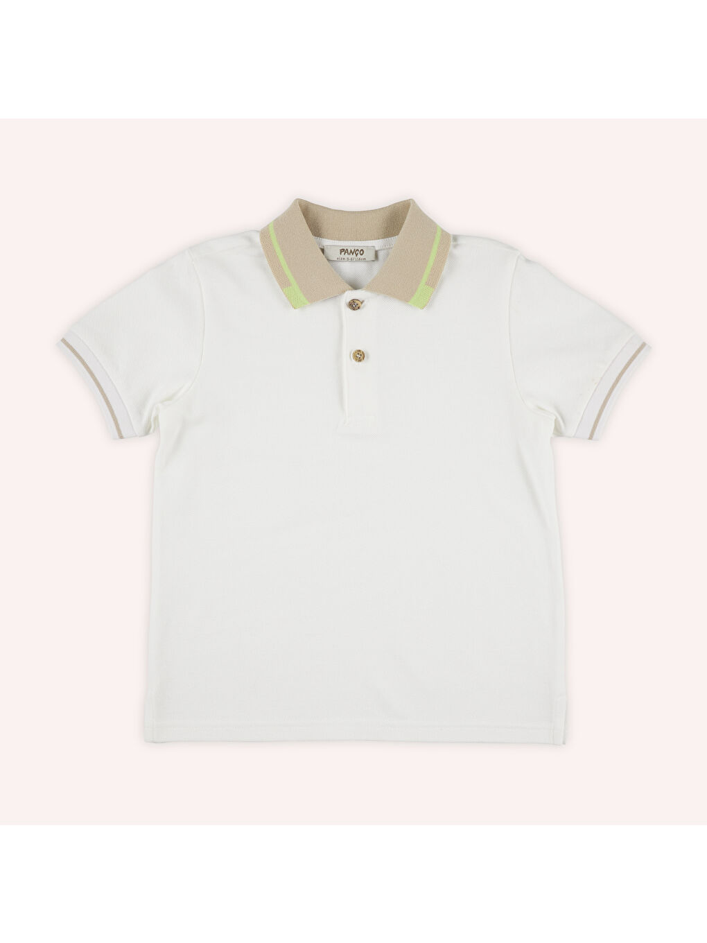 Erkek Çocuk Beyaz Polo Yaka Tişört-2