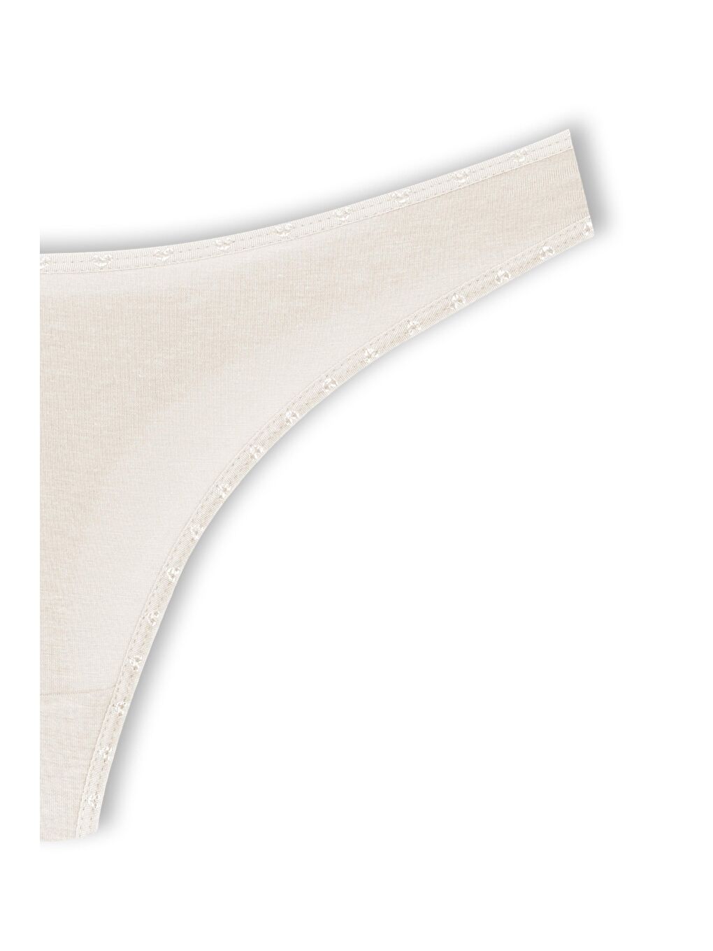 Ekru Pamuklu Kalpli Lastik Basic Tanga Kadın Külot 3'lü-8