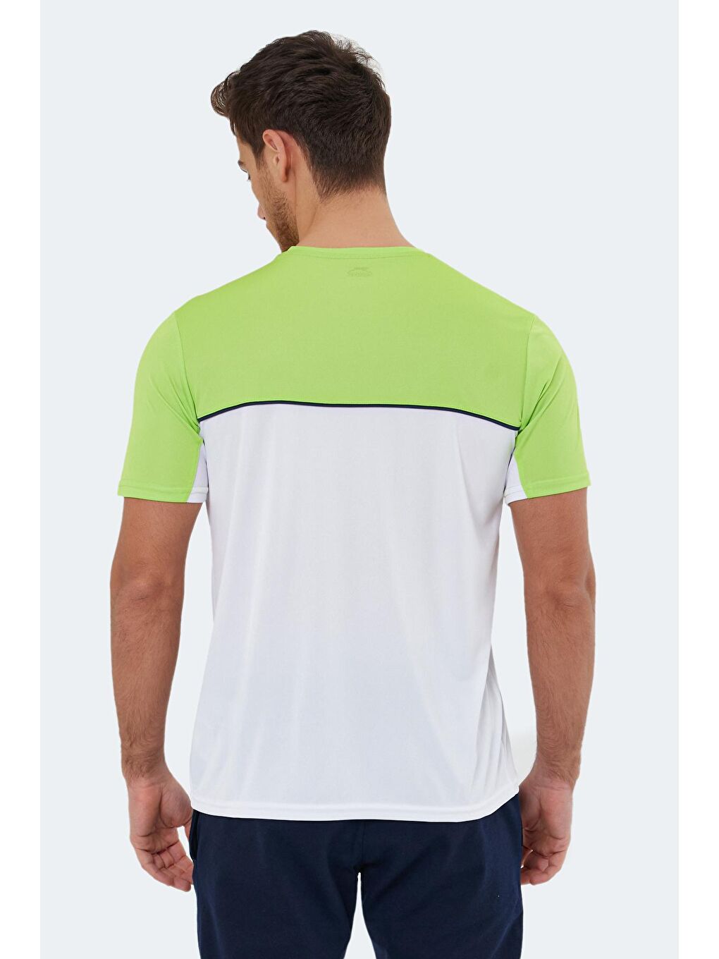 SLAZENGER Beyaz-Yeşil OBSERVE Erkek Kısa Kol T-Shirt Beyaz / Yeşil - 1