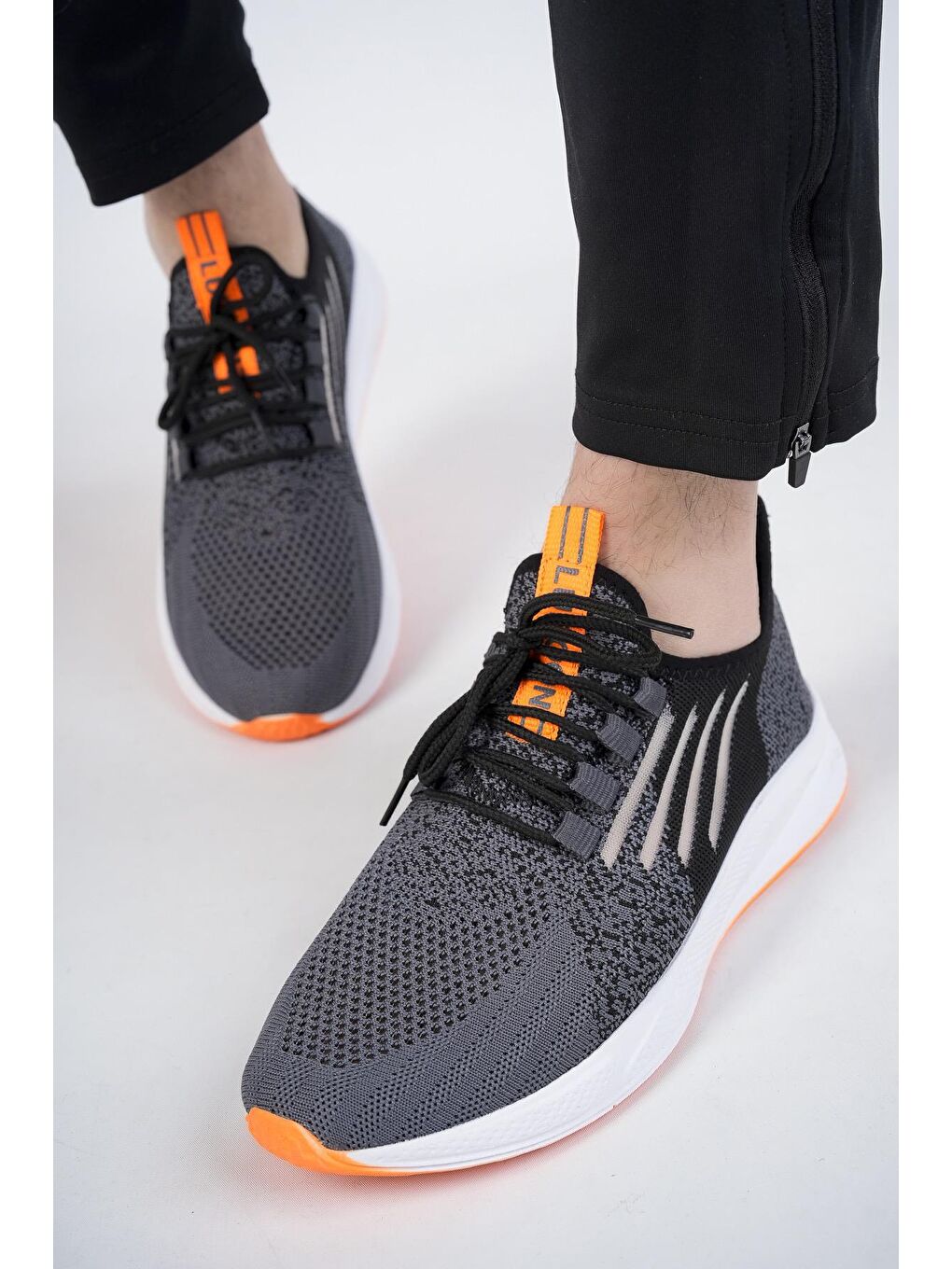 Muggo Füme-Siyah Ultraboost Unisex Ortopedik Günlük  Yürüyüş Koşu Sneaker Spor Ayakkabı - 2