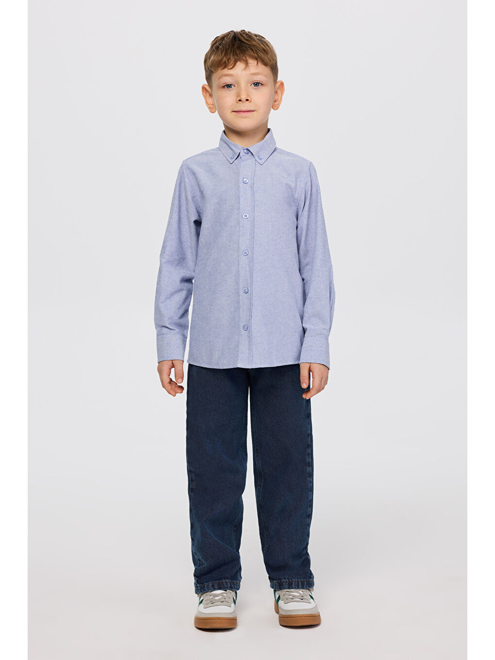 Erkek Çocuk Oxford Mavi Gömlek