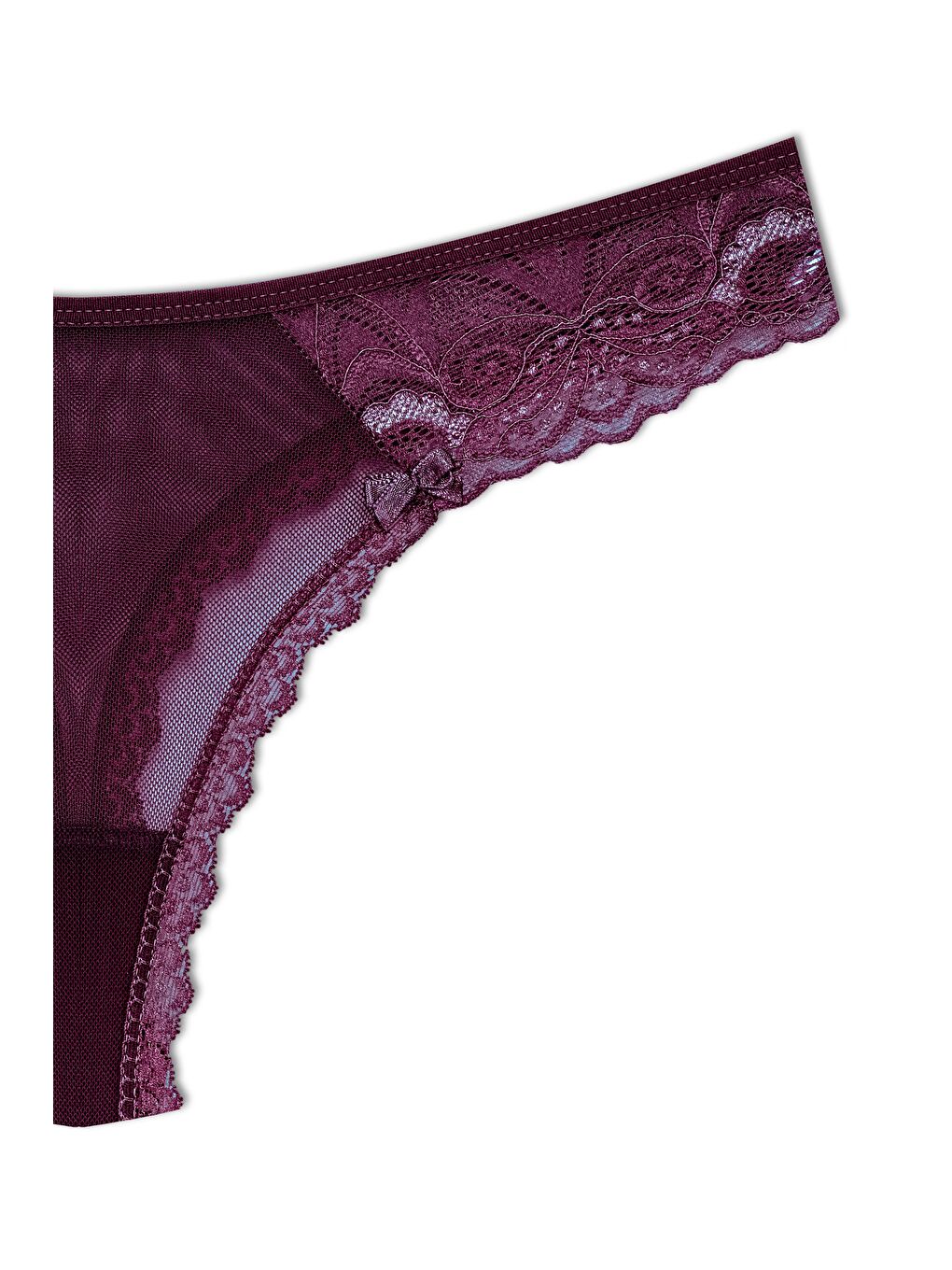 Siyah Tül Dantel Tanga Kadın Külot 3'Lü-6