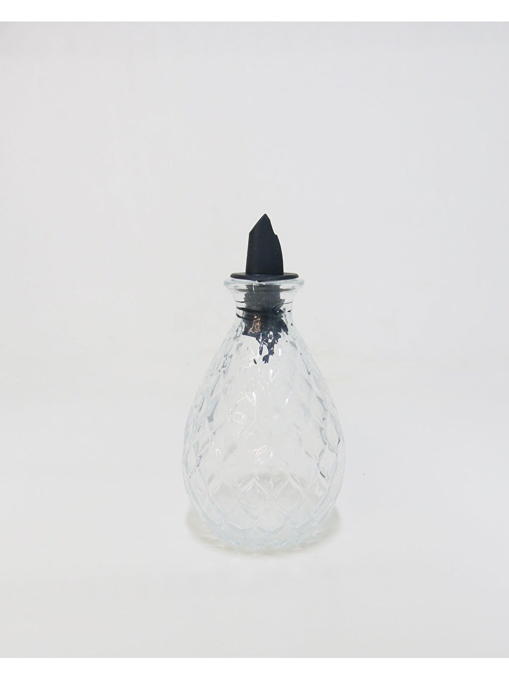 Renksiz Şeffaf Baklava Kabartmalı Cam Yağdanlık/Sosluk