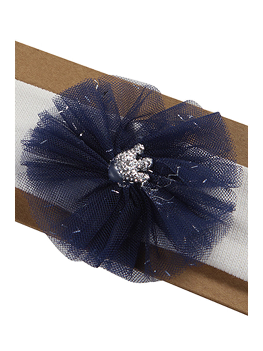 Kız Çocuk Tüllü Lacivert Saç Bandı-1