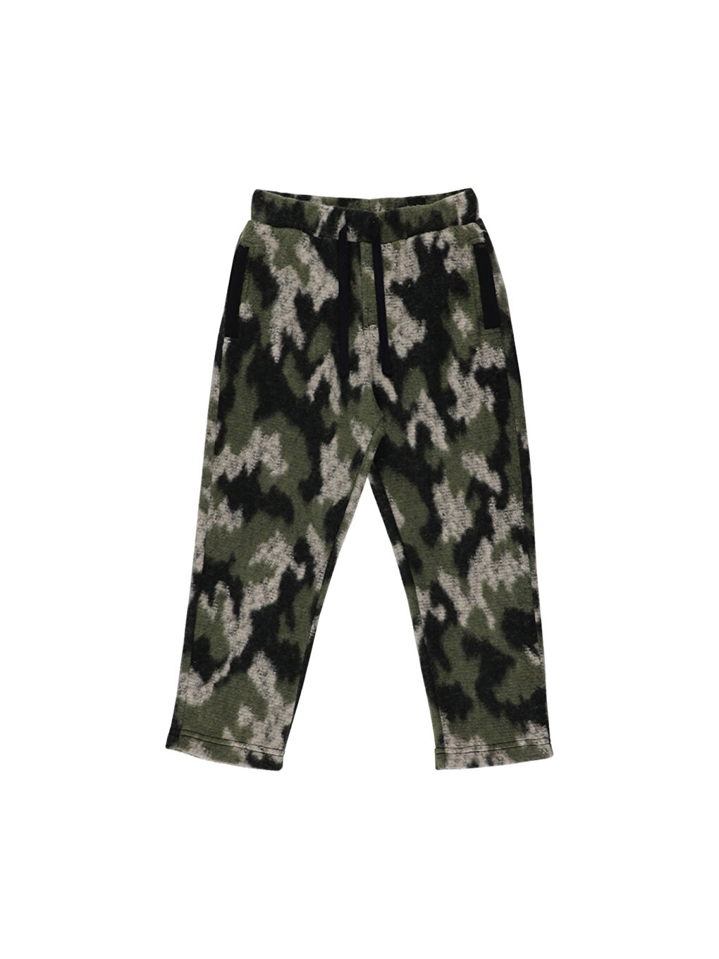 Erkek Çocuk Kamuflaj Desenli Haki Örme Pantolon-3