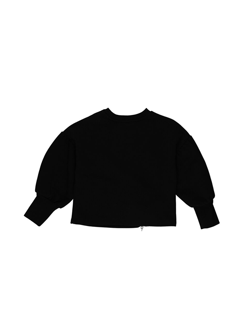 Siyah Kız Çocuk Aksesuar Detaylı Sweatshirt-1