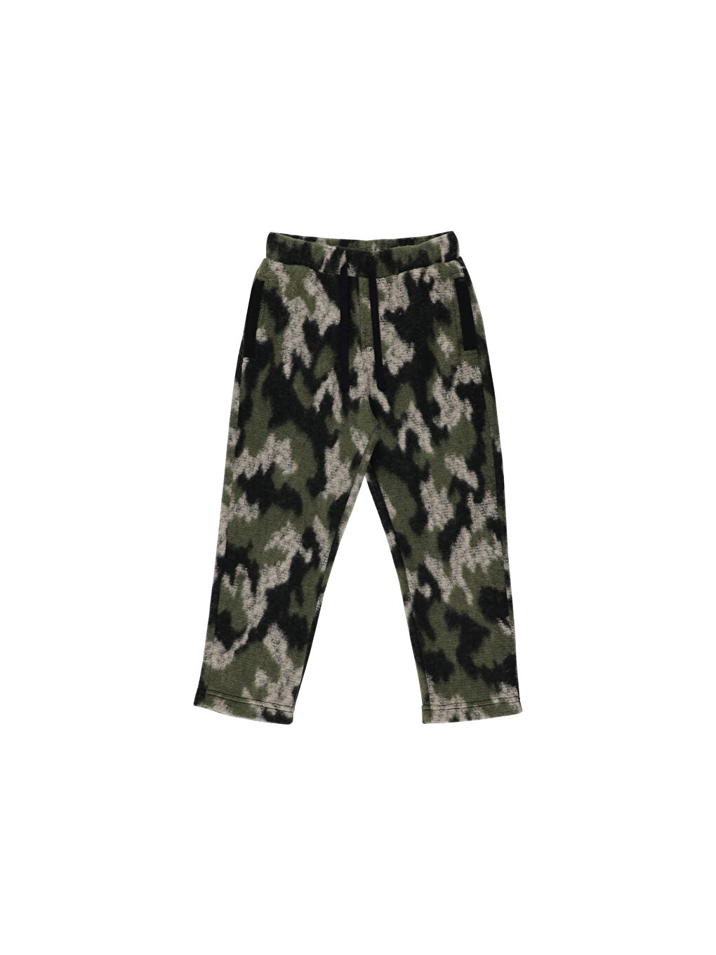 Erkek Çocuk Kamuflaj Desenli Haki Örme Pantolon-5