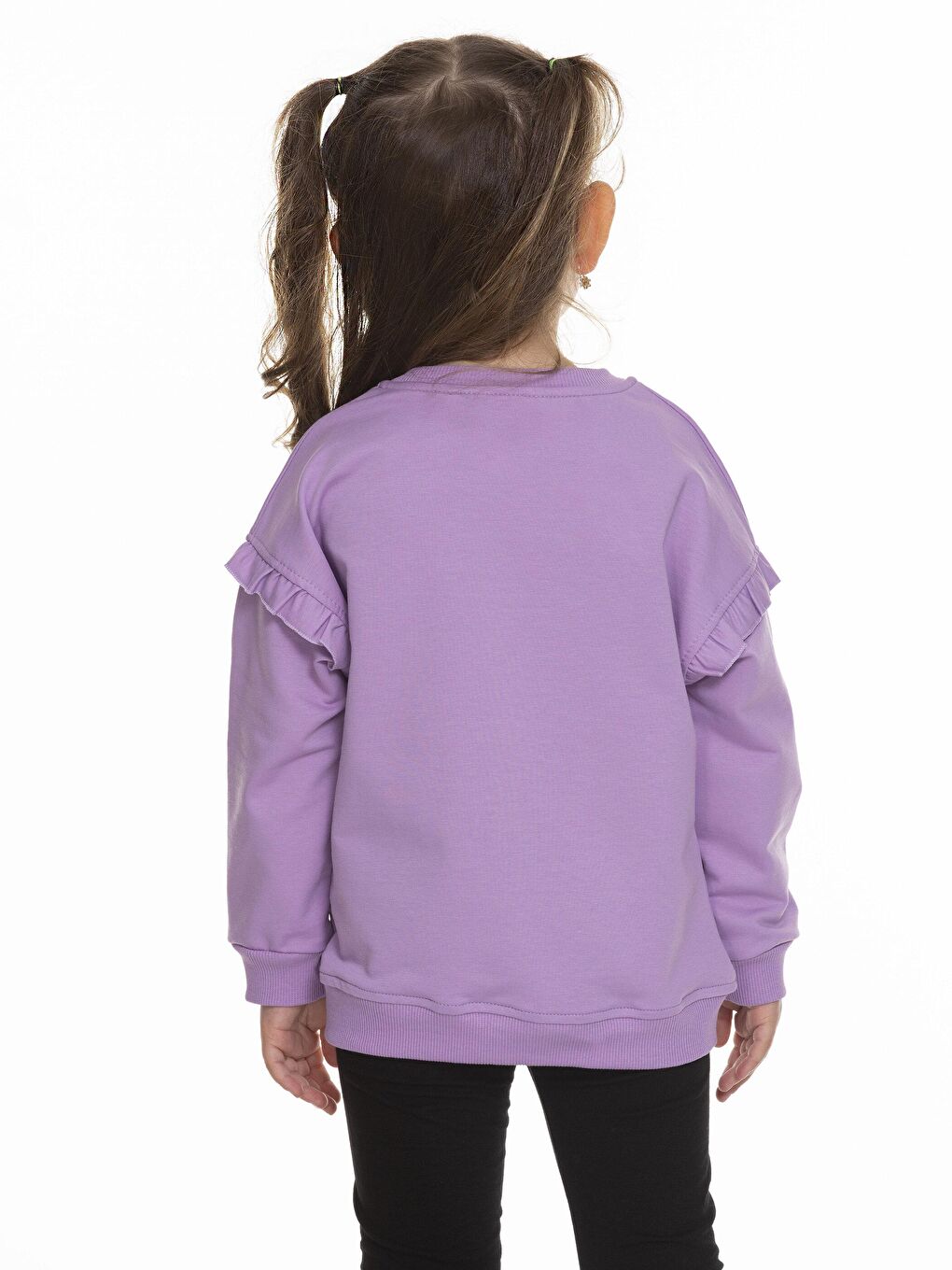 Lila Wild Flower Baskılı Sweatshirt-4