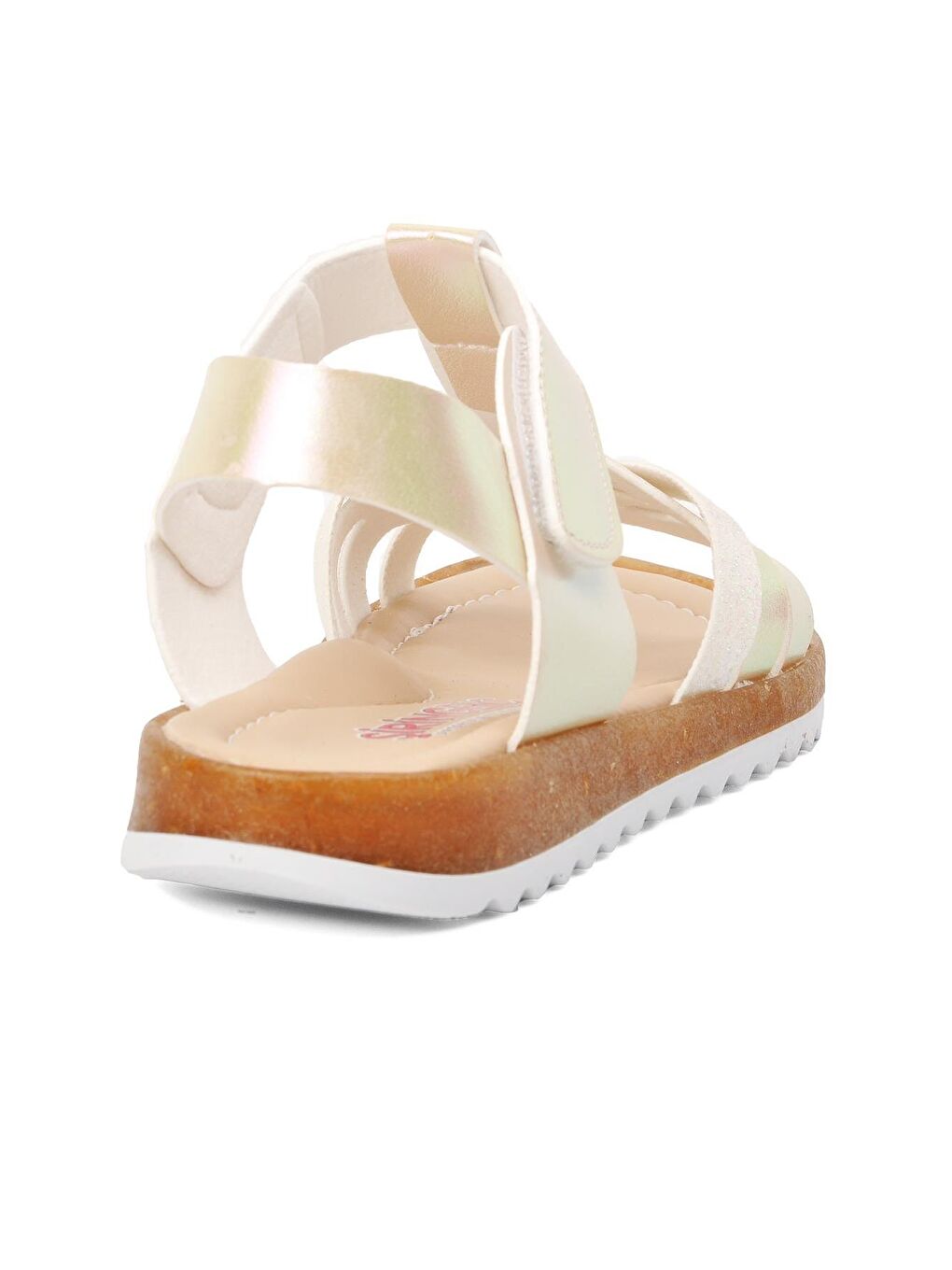 Ekru Ortopedik Cırtlı Kız Çocuk Sandalet 22Y07-F-3