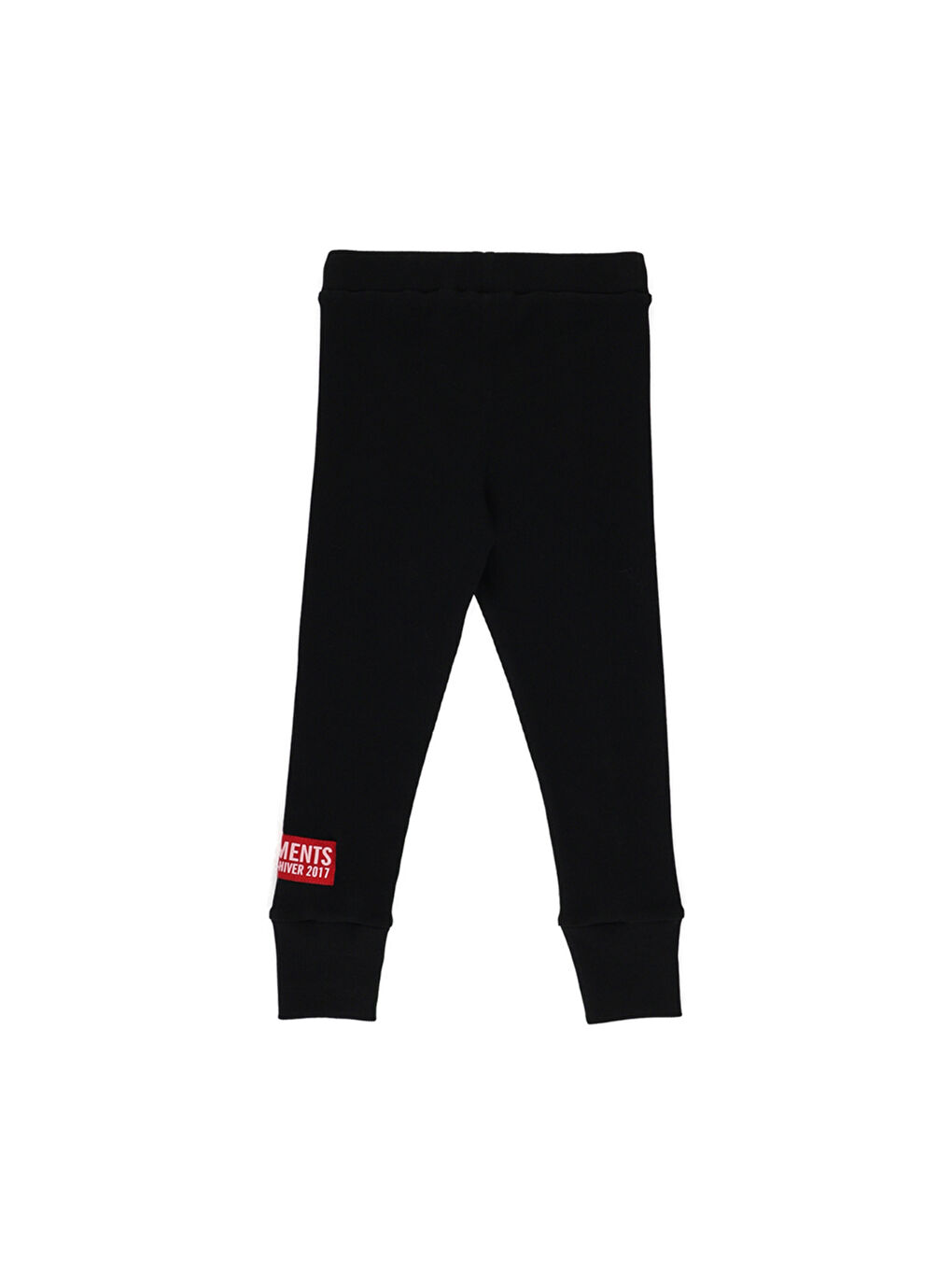 Kız Çocuk Aksesuar Detaylı Siyah Tayt-1