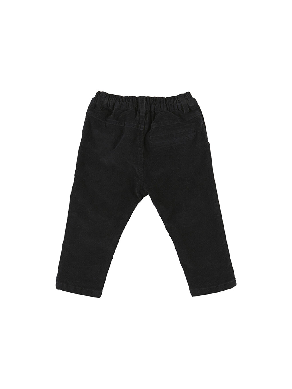 Erkek Bebek Beli Lastikli Siyah Pantolon-1