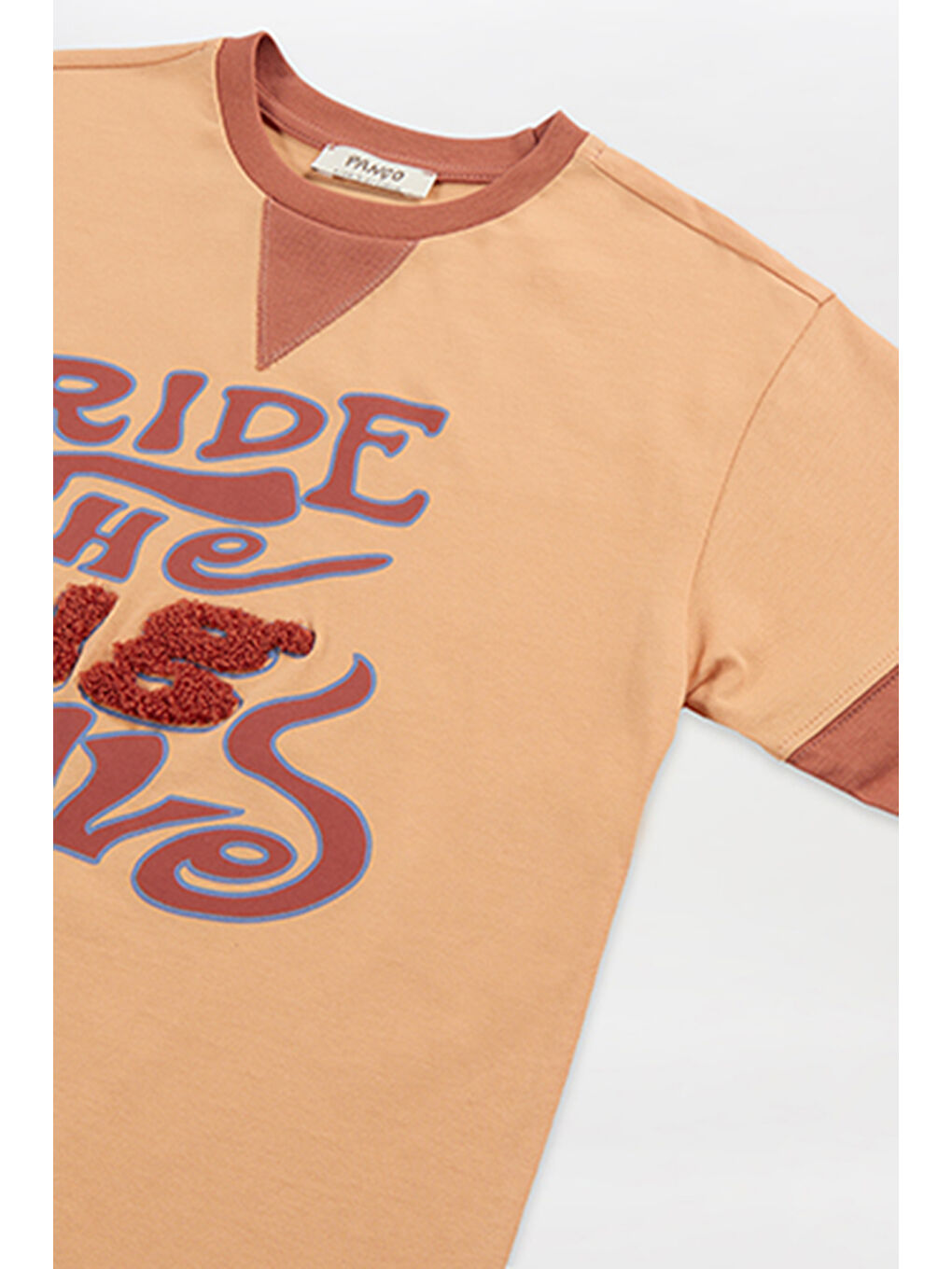 Pembe Erkek Çocuk Kısa Kollu Somon Tişört-5